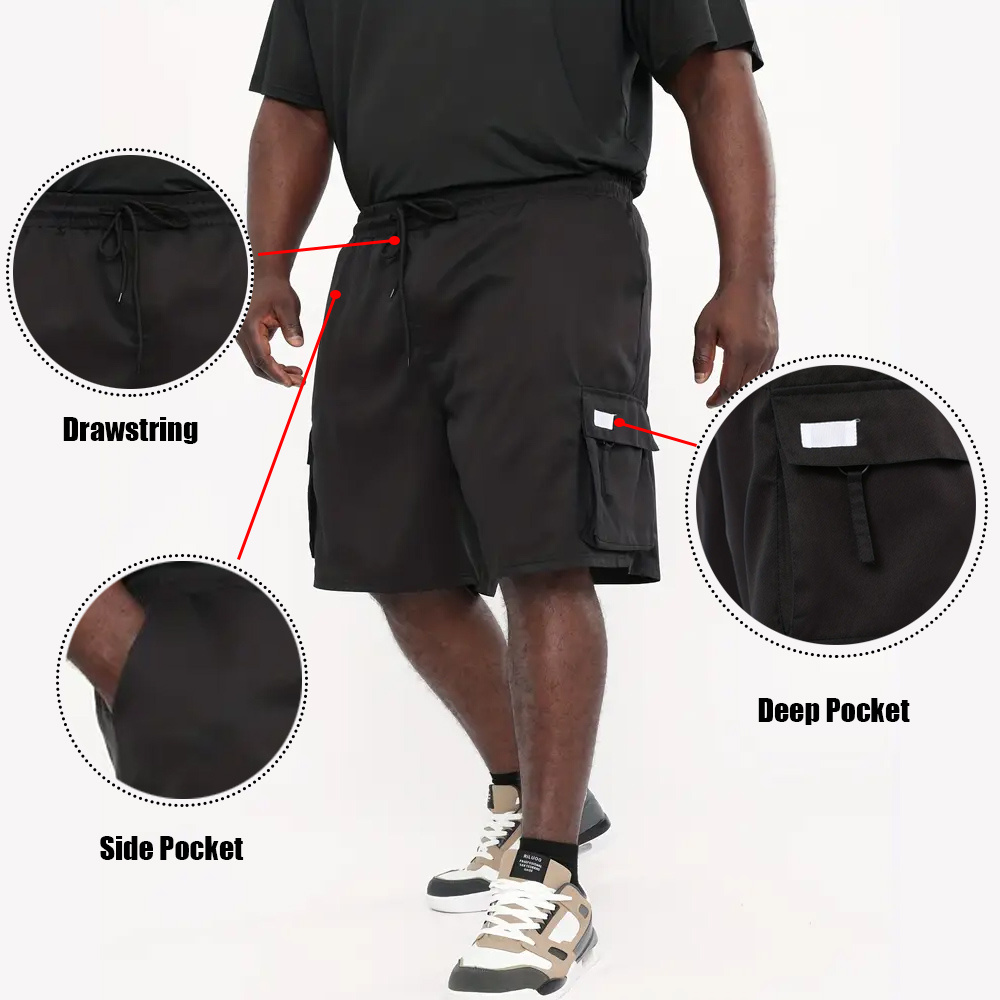 🔥Men's Plus Size Solid Flap Pocket Cargo Shorts