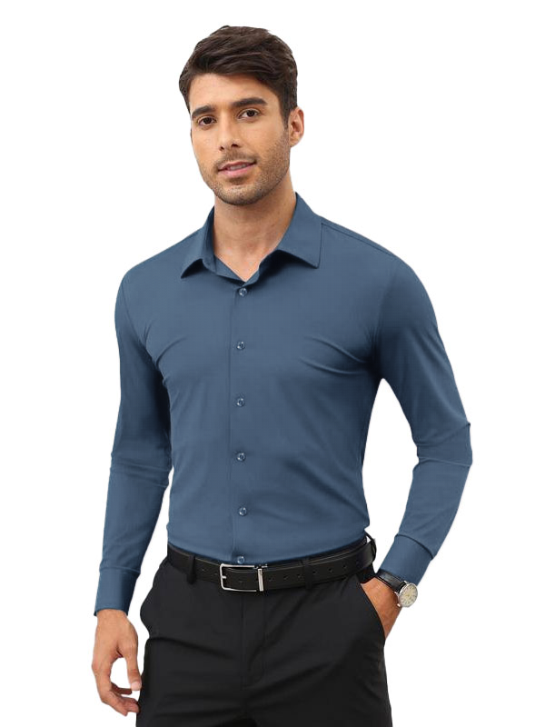 16-Way Stretch Slim Fit Long Sleeve Button Down Shirts Wrinkle Free Traveler Shirts