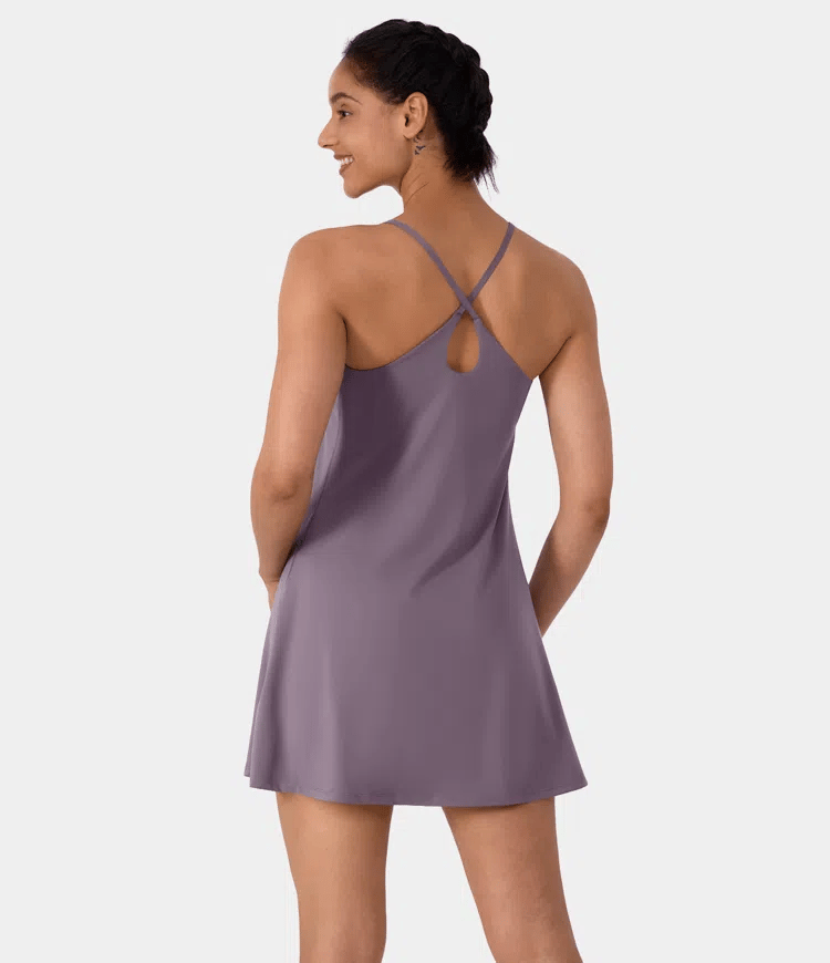 Softlyzero Plush Backless Active Dress-Easy Peezy