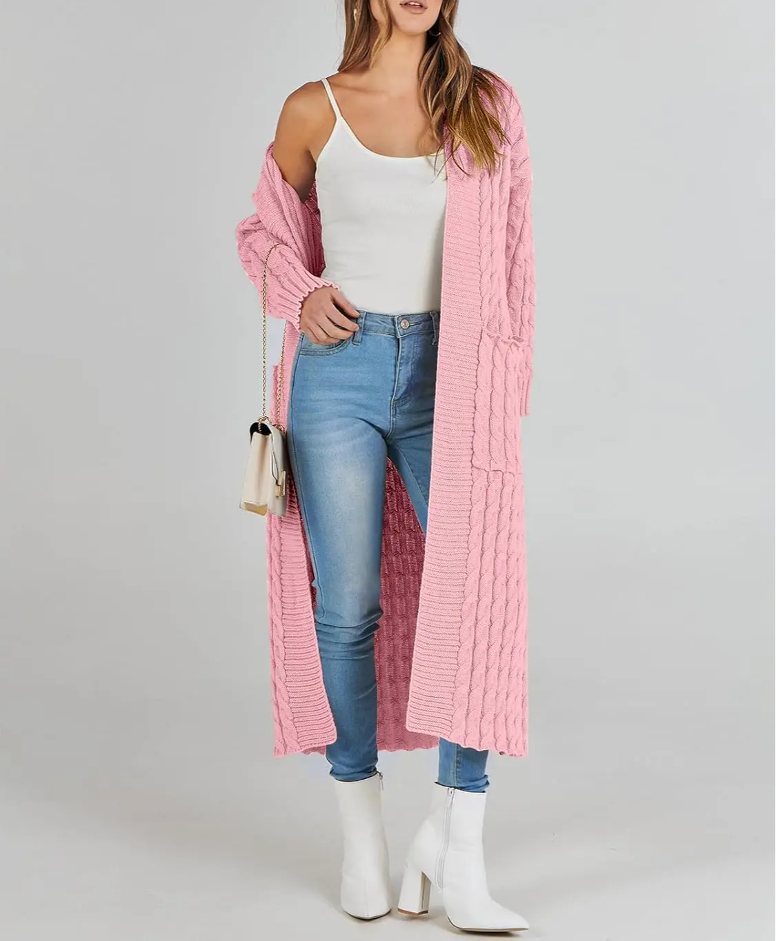 Women's Long Cardigan 2024 Oversized Coat Long Sleeve Open Cardigan Knitted Extra Long Coat Autumn Fashion Jacket Clothes