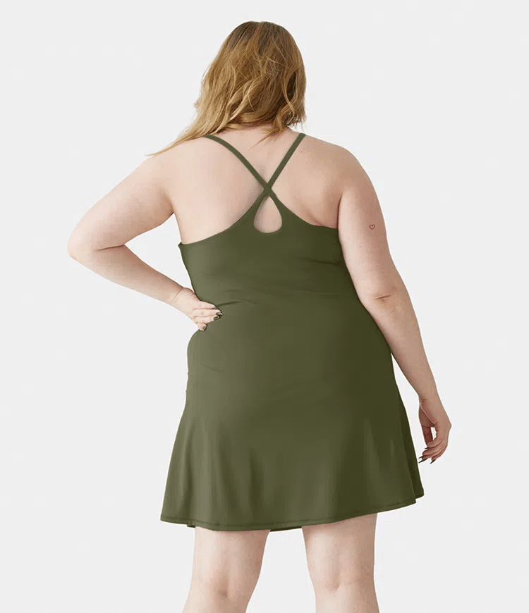 Softlyzero Plush Backless Active Dress-Easy Peezy
