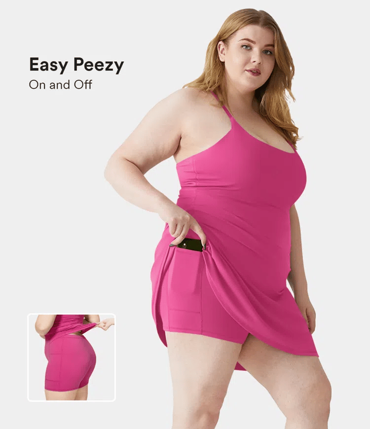 Softlyzero Plush Backless Active Dress-Easy Peezy