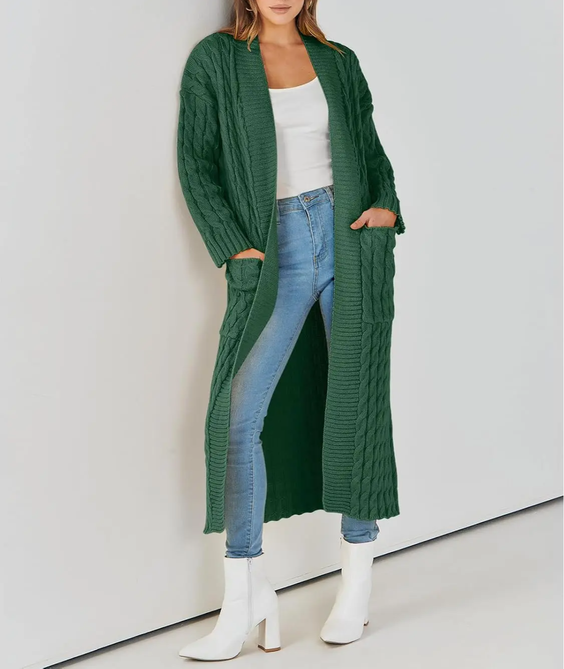 Women's Long Cardigan 2024 Oversized Coat Long Sleeve Open Cardigan Knitted Extra Long Coat Autumn Fashion Jacket Clothes
