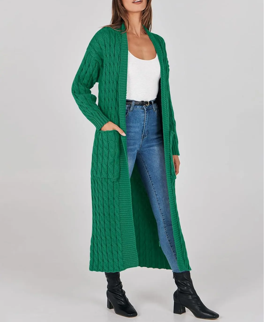 Women's Long Cardigan 2024 Oversized Coat Long Sleeve Open Cardigan Knitted Extra Long Coat Autumn Fashion Jacket Clothes