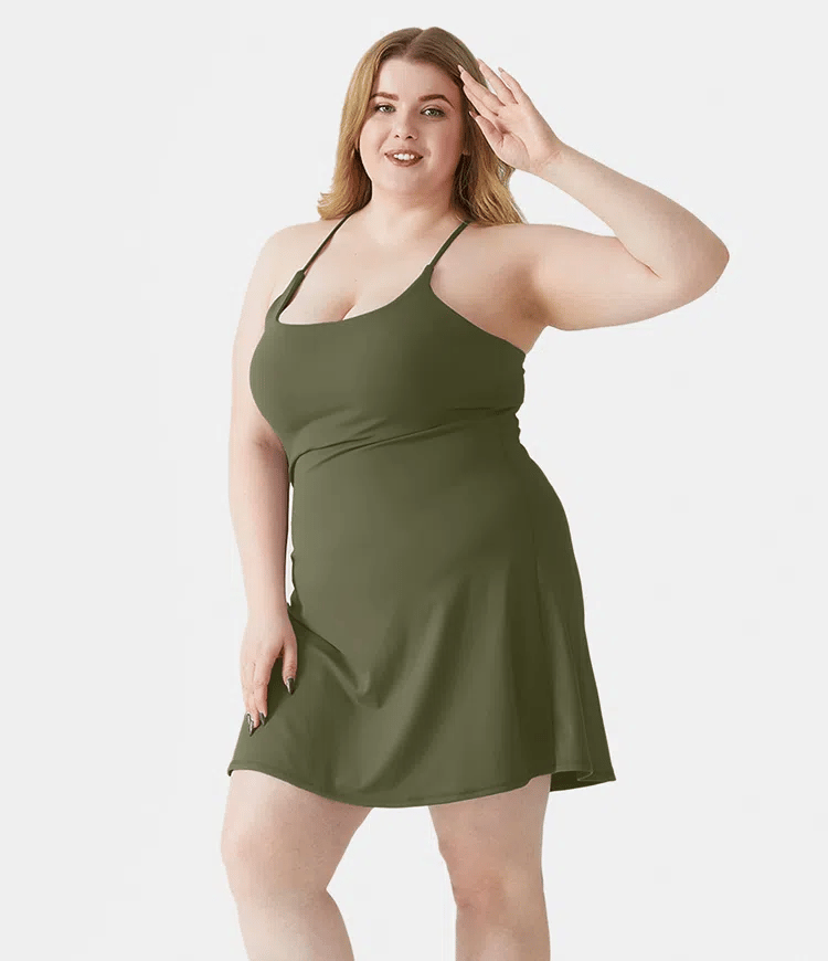 Softlyzero Plush Backless Active Dress-Easy Peezy