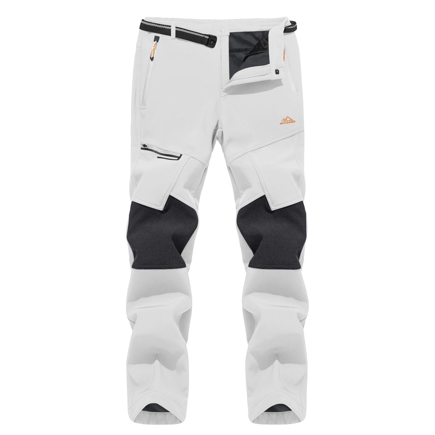Men's Fleece-Lined Winter Ski Pants โ Water-Resistant with 4 Zip Pockets