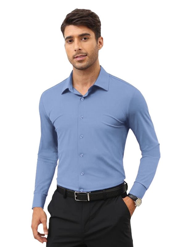 16-Way Stretch Slim Fit Long Sleeve Button Down Shirts Wrinkle Free Traveler Shirts