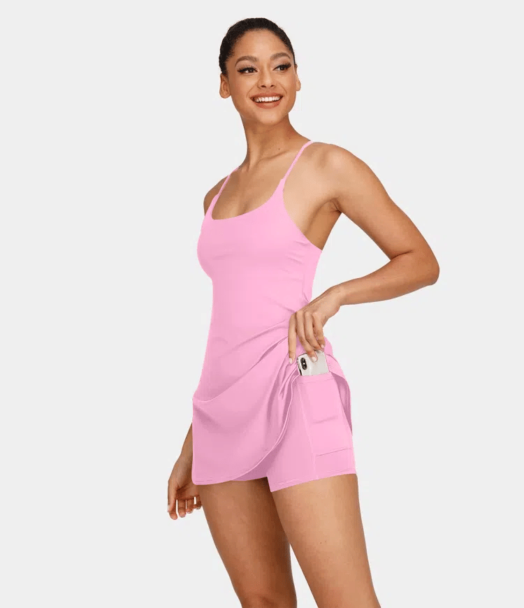 Softlyzero Plush Backless Active Dress-Easy Peezy