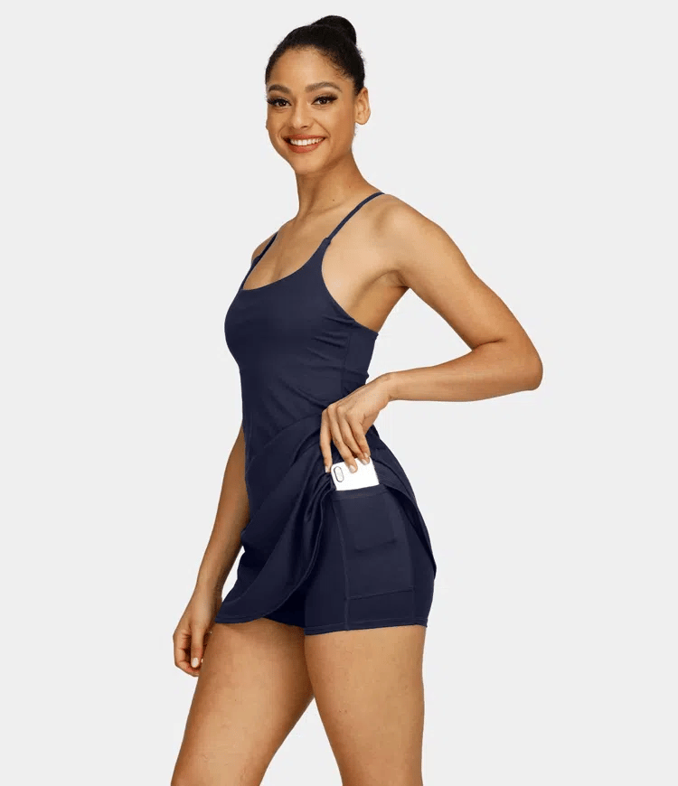 Softlyzero Plush Backless Active Dress-Easy Peezy
