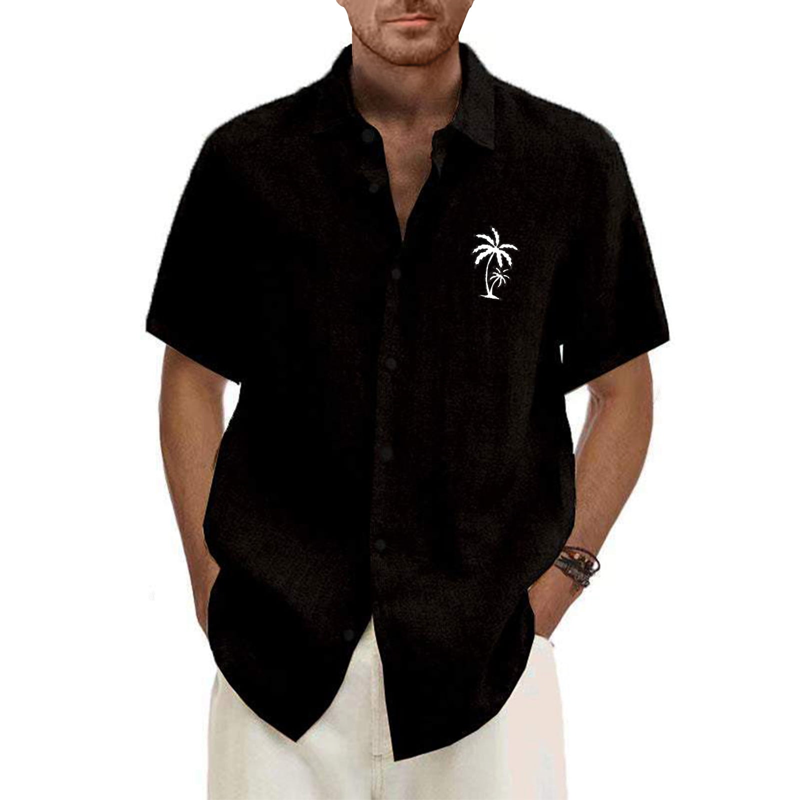 Classic Beach Men Polo Shirt Collar Short Sleeved Work Shirts for Men