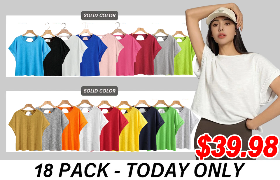 Women's Plain Cut Out Asymmetrical Hem Batwing Sleeve Tee, Elegant Casual Short Sleeve Round Neck T-Shirt for Summer, Ladies Clothes for Daily Wear
