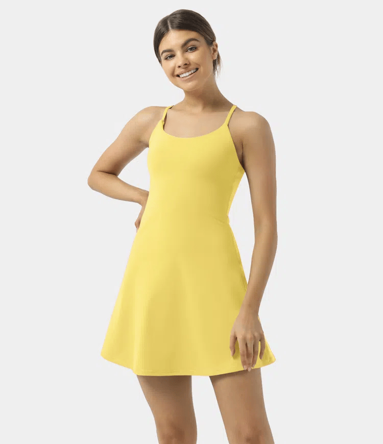 Softlyzero Plush Backless Active Dress-Easy Peezy