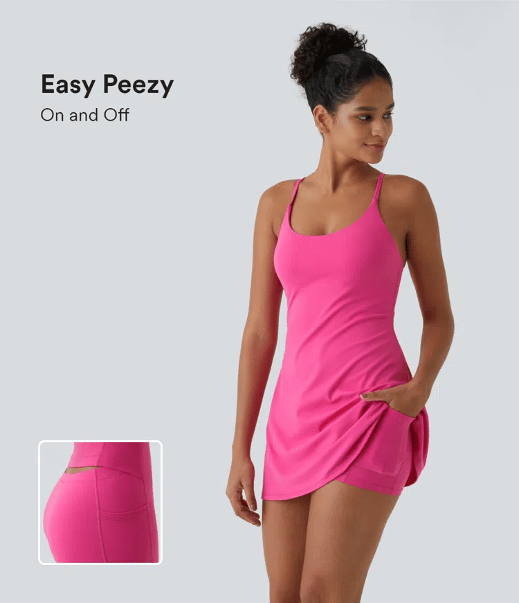 Softlyzero Plush Backless Active Dress-Easy Peezy