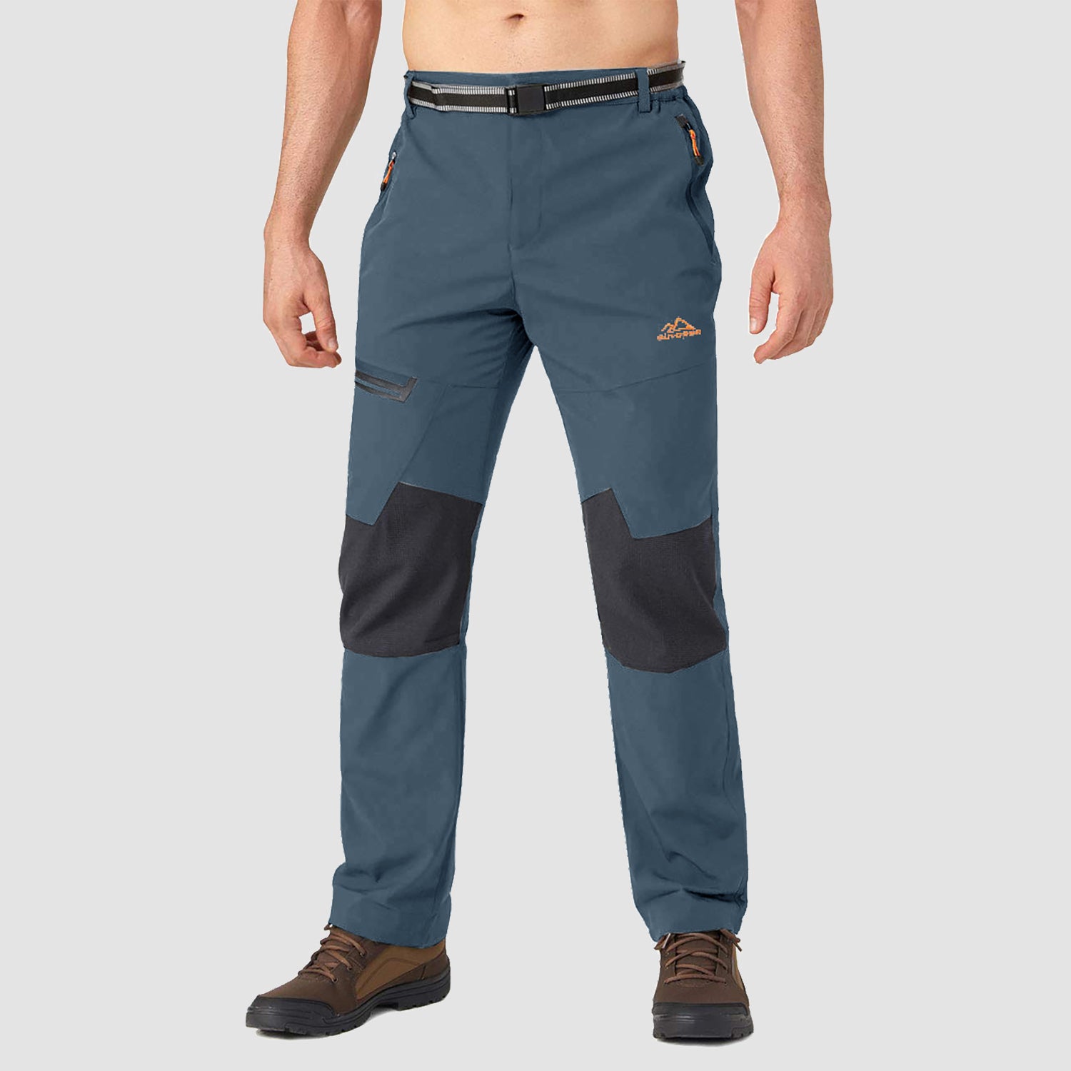 Men's Fleece-Lined Winter Ski Pants โ Water-Resistant with 4 Zip Pockets