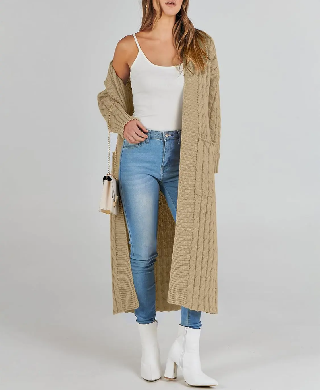 Women's Long Cardigan 2024 Oversized Coat Long Sleeve Open Cardigan Knitted Extra Long Coat Autumn Fashion Jacket Clothes