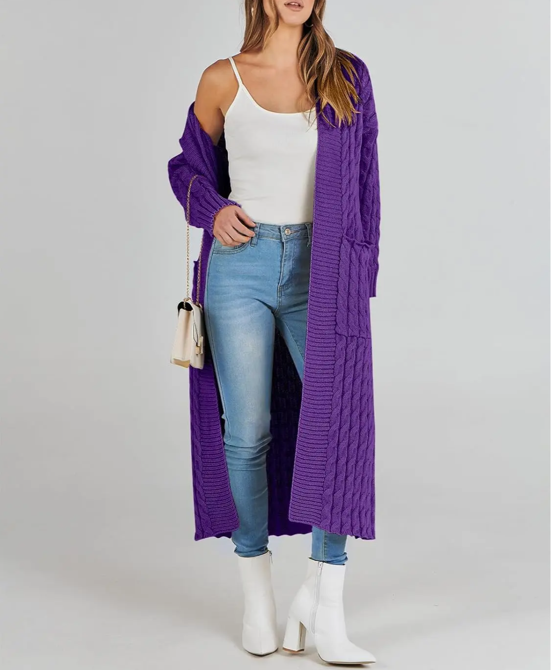 Women's Long Cardigan 2024 Oversized Coat Long Sleeve Open Cardigan Knitted Extra Long Coat Autumn Fashion Jacket Clothes