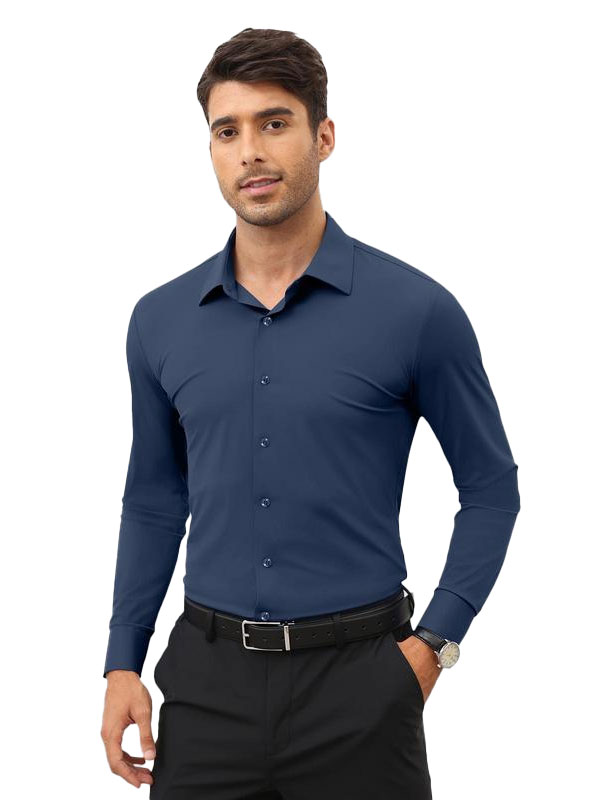 16-Way Stretch Slim Fit Long Sleeve Button Down Shirts Wrinkle Free Traveler Shirts
