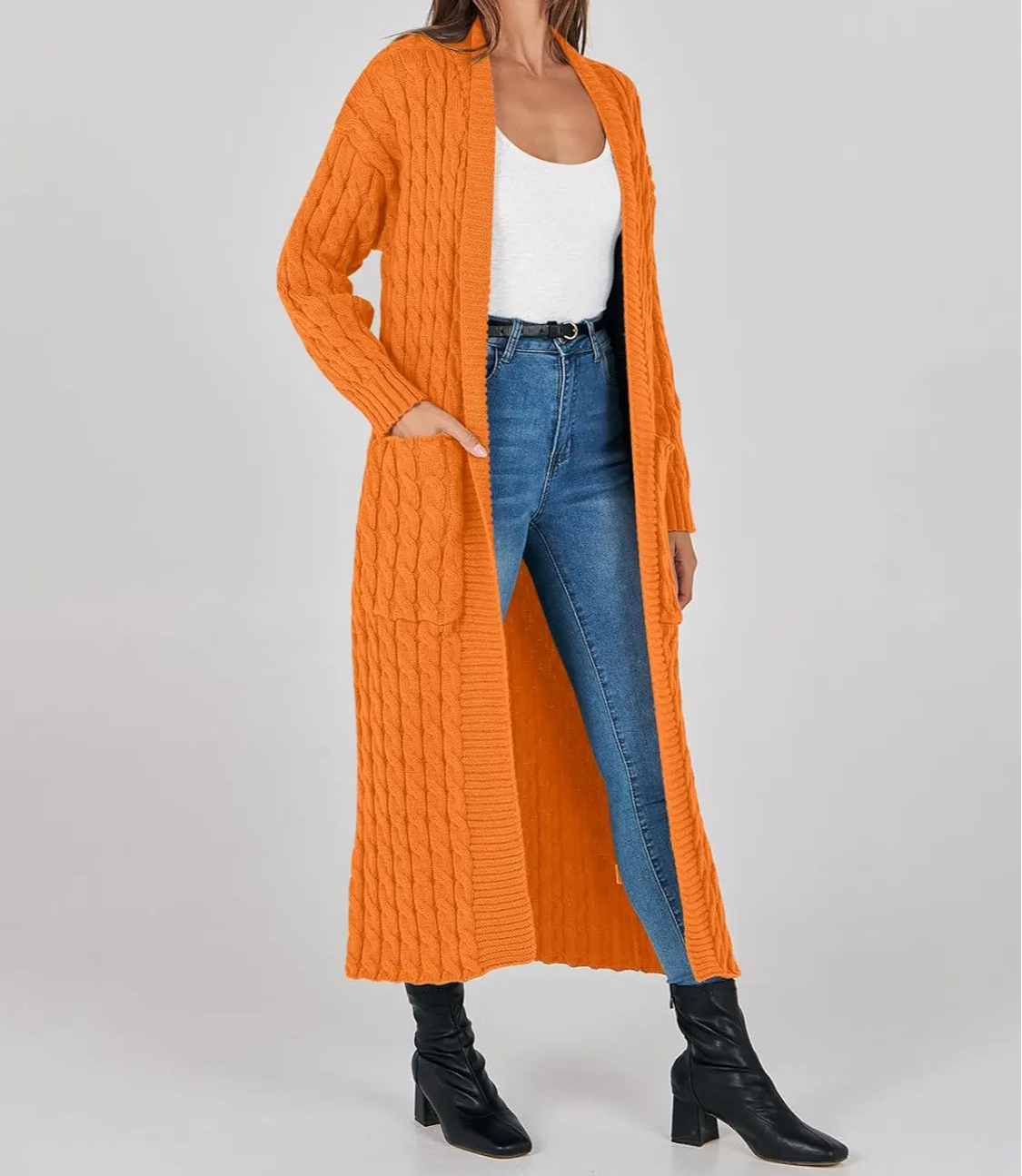 Women's Long Cardigan 2024 Oversized Coat Long Sleeve Open Cardigan Knitted Extra Long Coat Autumn Fashion Jacket Clothes