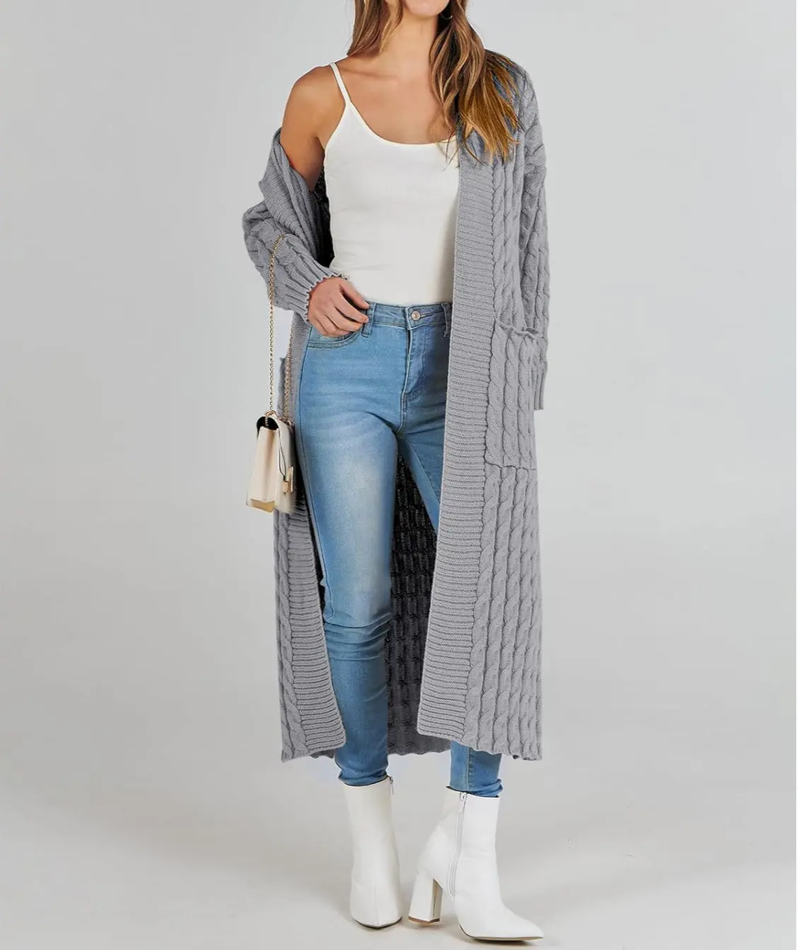 Women's Long Cardigan 2024 Oversized Coat Long Sleeve Open Cardigan Knitted Extra Long Coat Autumn Fashion Jacket Clothes