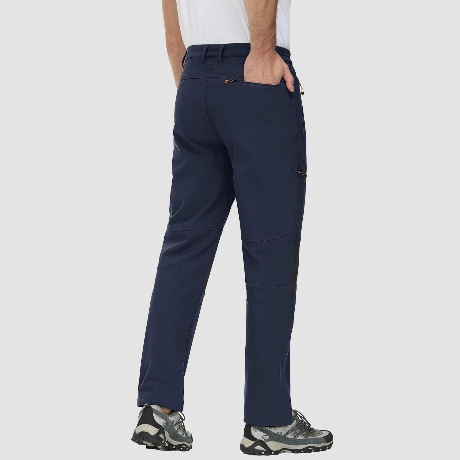 Men's Fleece-Lined Winter Ski Pants โ Water-Resistant with 4 Zip Pockets