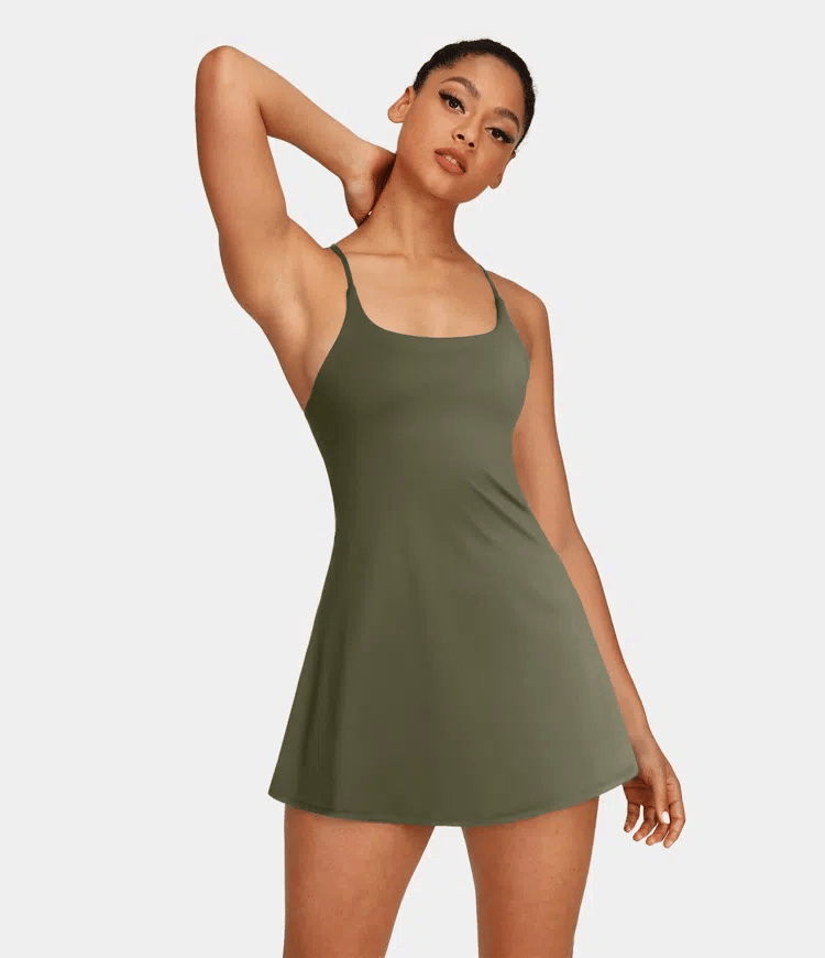 Softlyzero Plush Backless Active Dress-Easy Peezy