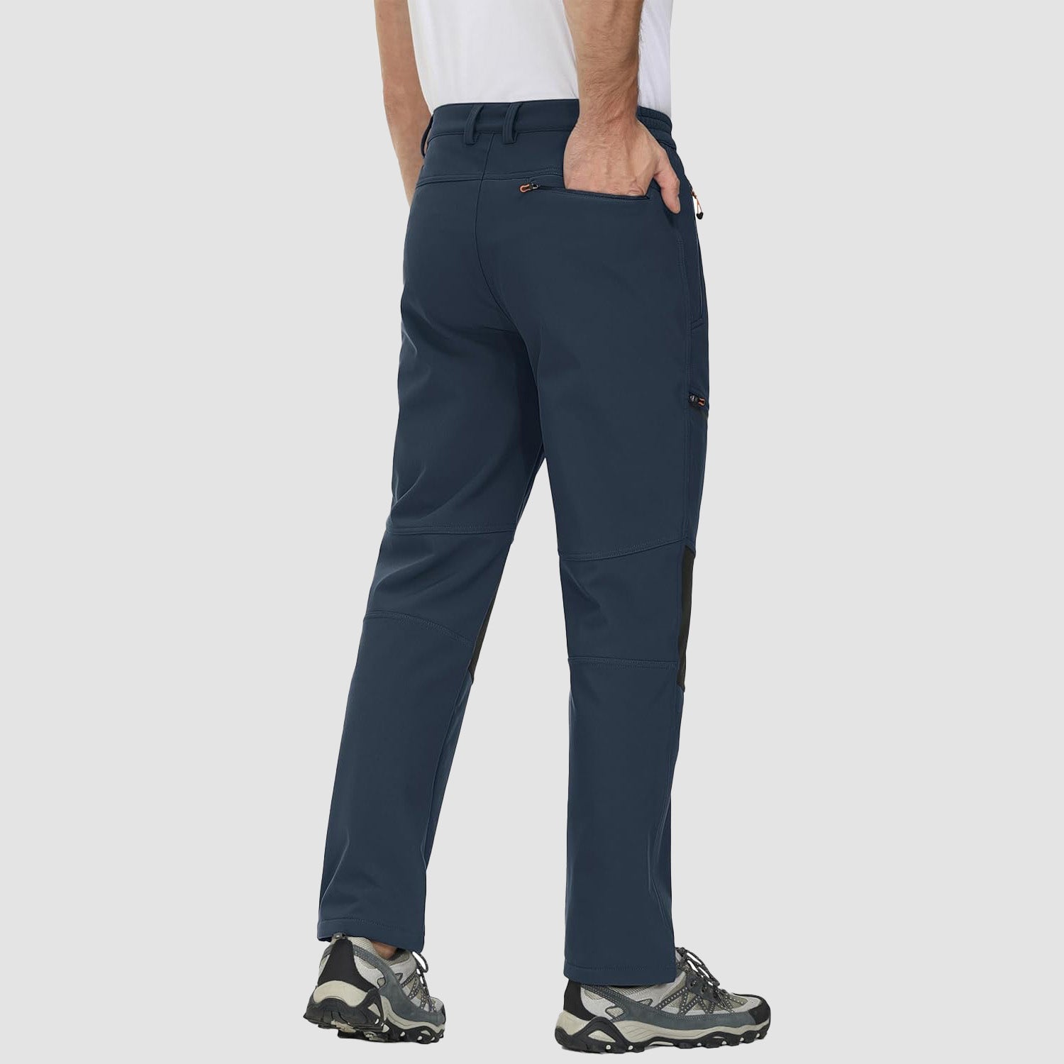 Men's Fleece-Lined Winter Ski Pants โ Water-Resistant with 4 Zip Pockets