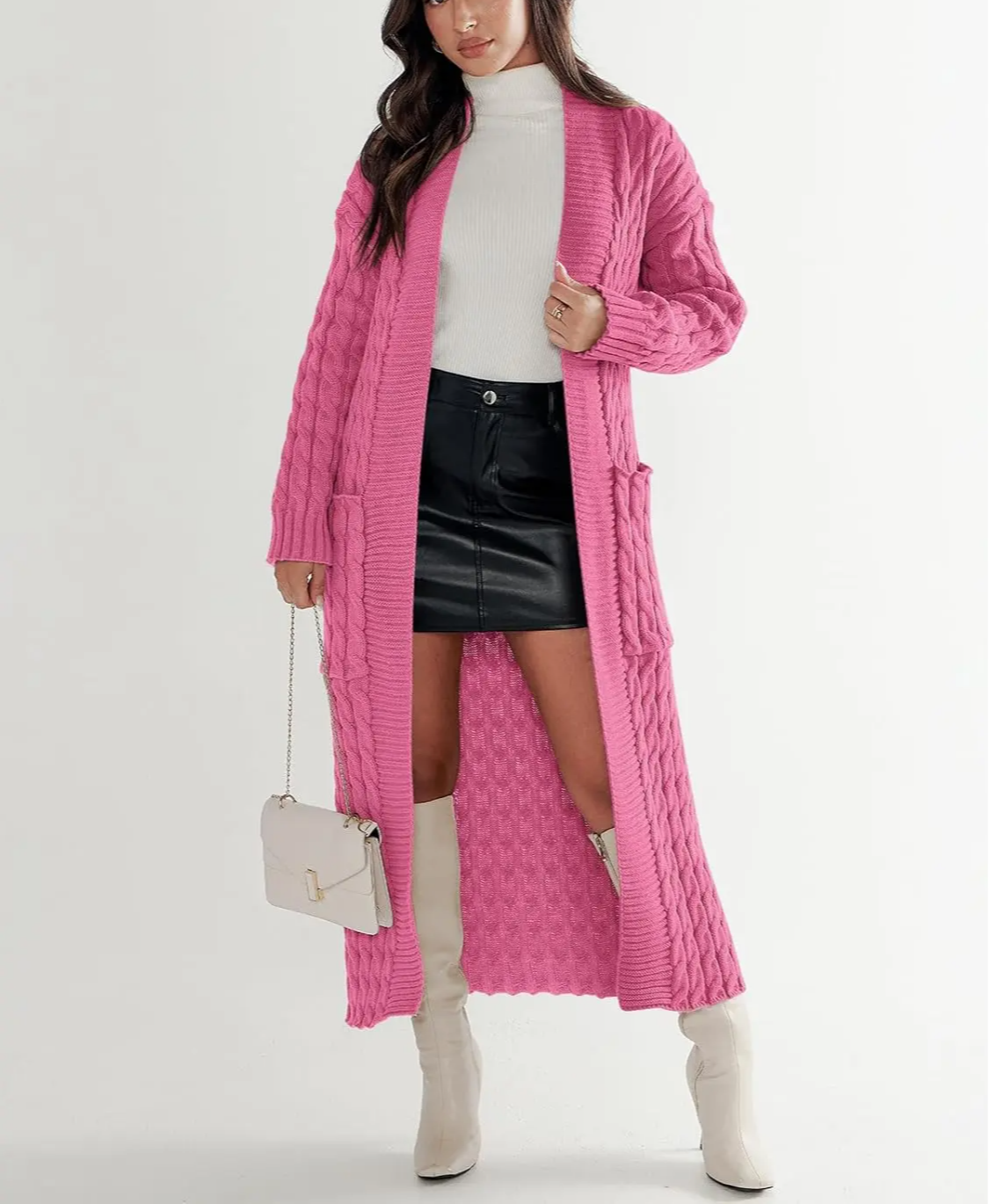 Women's Long Cardigan 2024 Oversized Coat Long Sleeve Open Cardigan Knitted Extra Long Coat Autumn Fashion Jacket Clothes