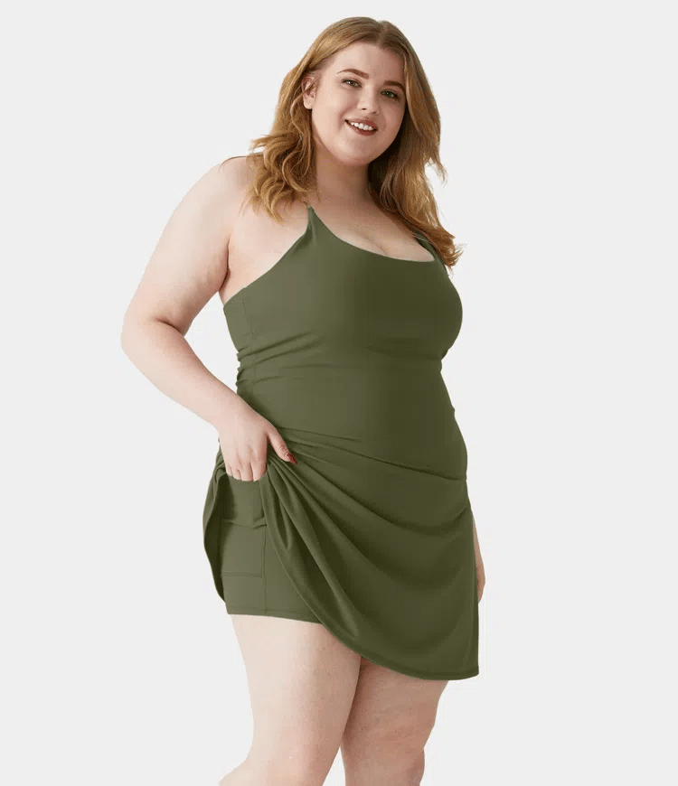 Softlyzero Plush Backless Active Dress-Easy Peezy