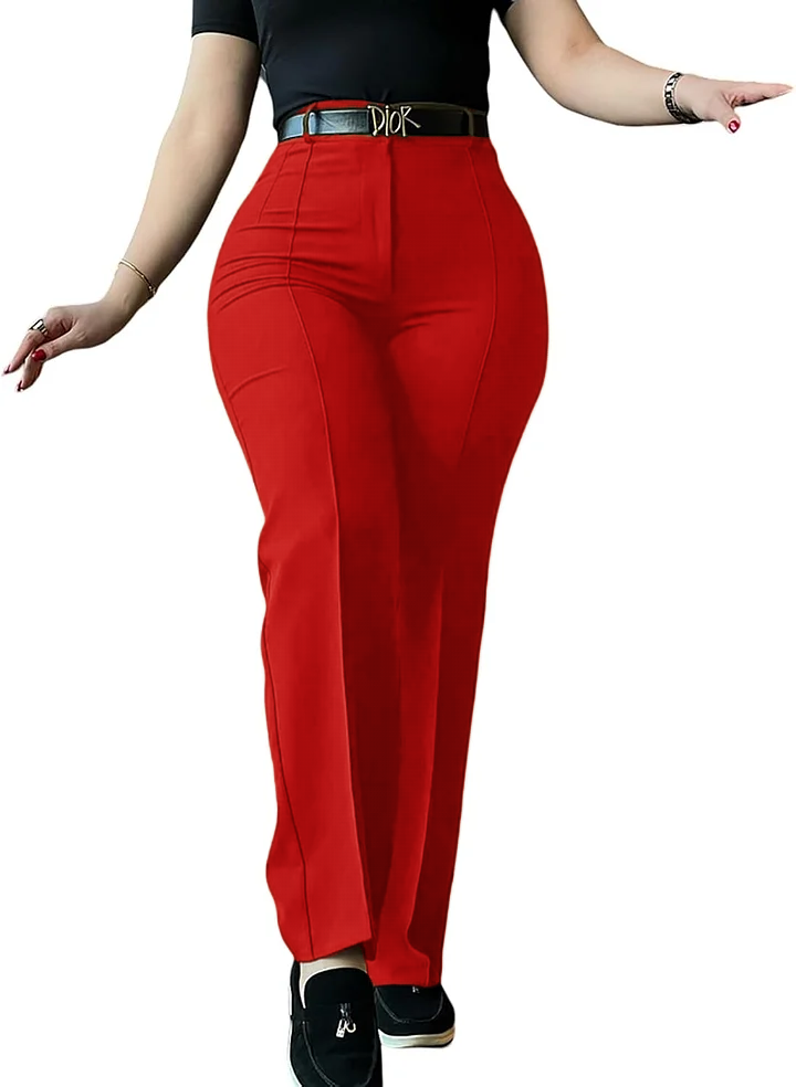 Work Pants for Women High Waist Straight Leg Work Pants Business Casual Trousers