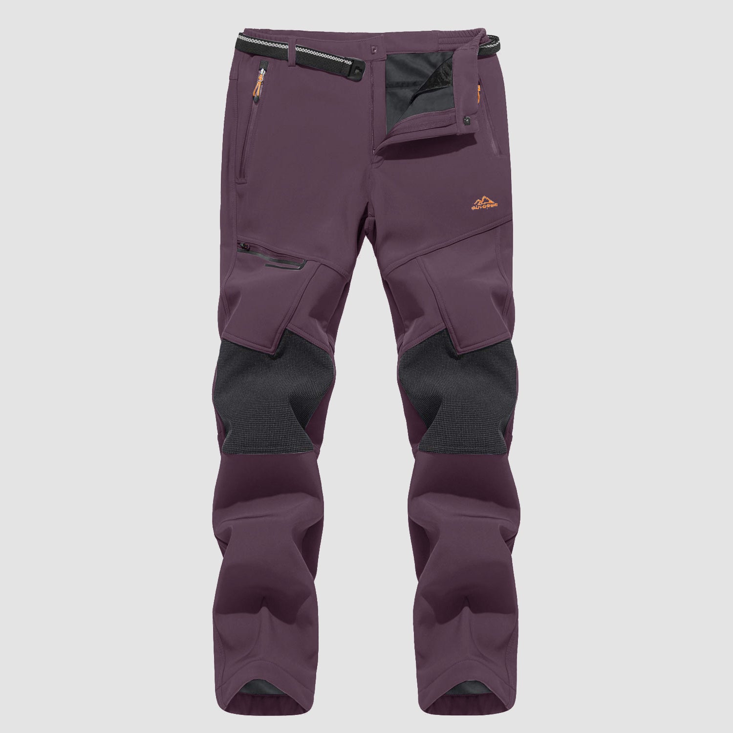 Men's Fleece-Lined Winter Ski Pants โ Water-Resistant with 4 Zip Pockets
