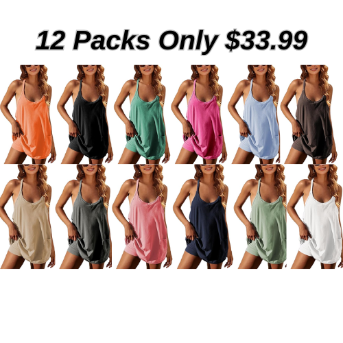 💝Last Day Promotion⚡Women's Womens Athletic Sleeveless Mini Dress