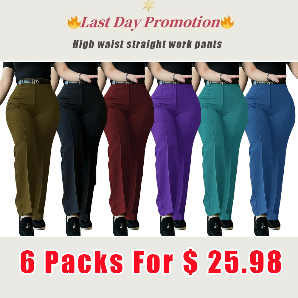 Work Pants for Women High Waist Straight Leg Work Pants Business Casual Trousers