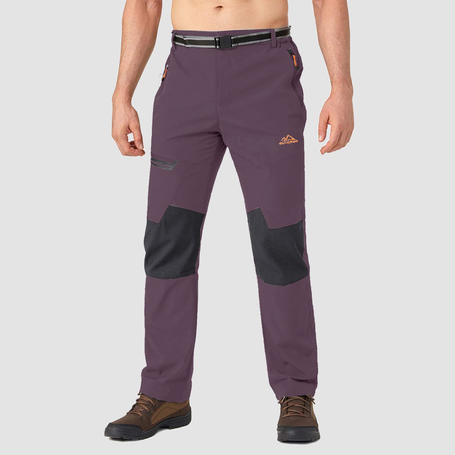 Men's Fleece-Lined Winter Ski Pants โ Water-Resistant with 4 Zip Pockets