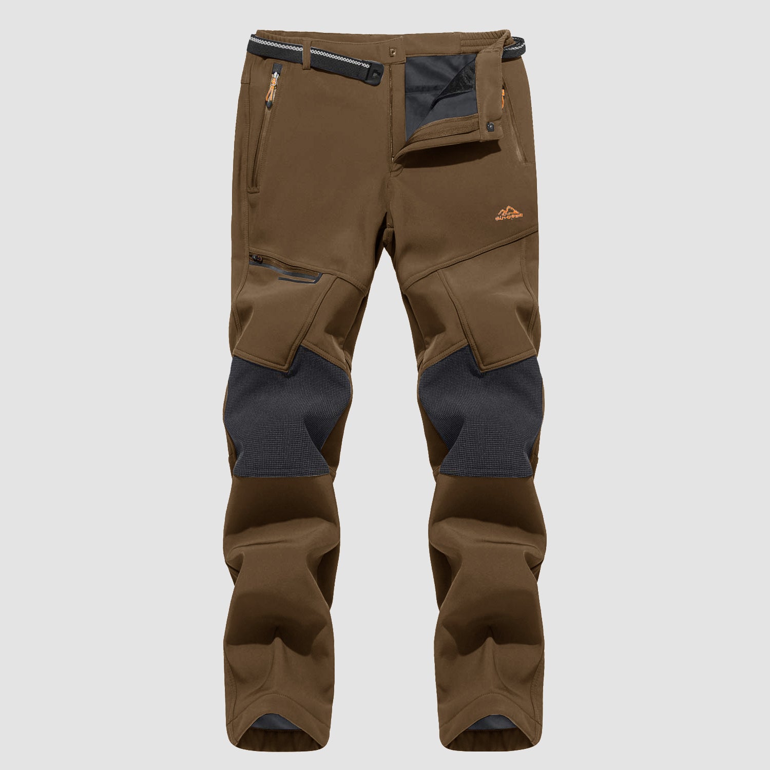Men's Fleece-Lined Winter Ski Pants โ Water-Resistant with 4 Zip Pockets