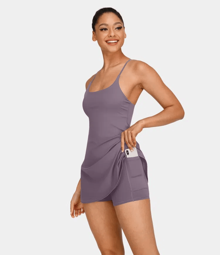 Softlyzero Plush Backless Active Dress-Easy Peezy