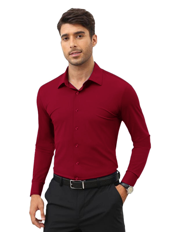 16-Way Stretch Slim Fit Long Sleeve Button Down Shirts Wrinkle Free Traveler Shirts