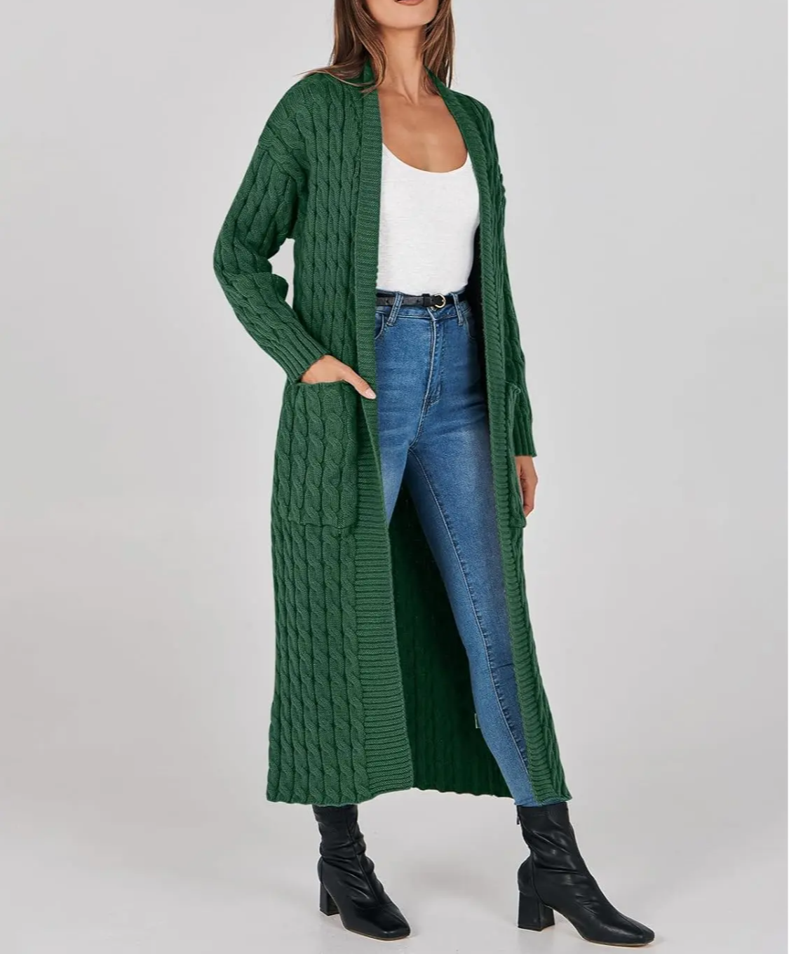 Women's Long Cardigan 2024 Oversized Coat Long Sleeve Open Cardigan Knitted Extra Long Coat Autumn Fashion Jacket Clothes