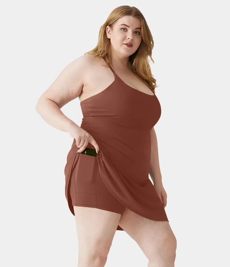 Softlyzero Plush Backless Active Dress-Easy Peezy