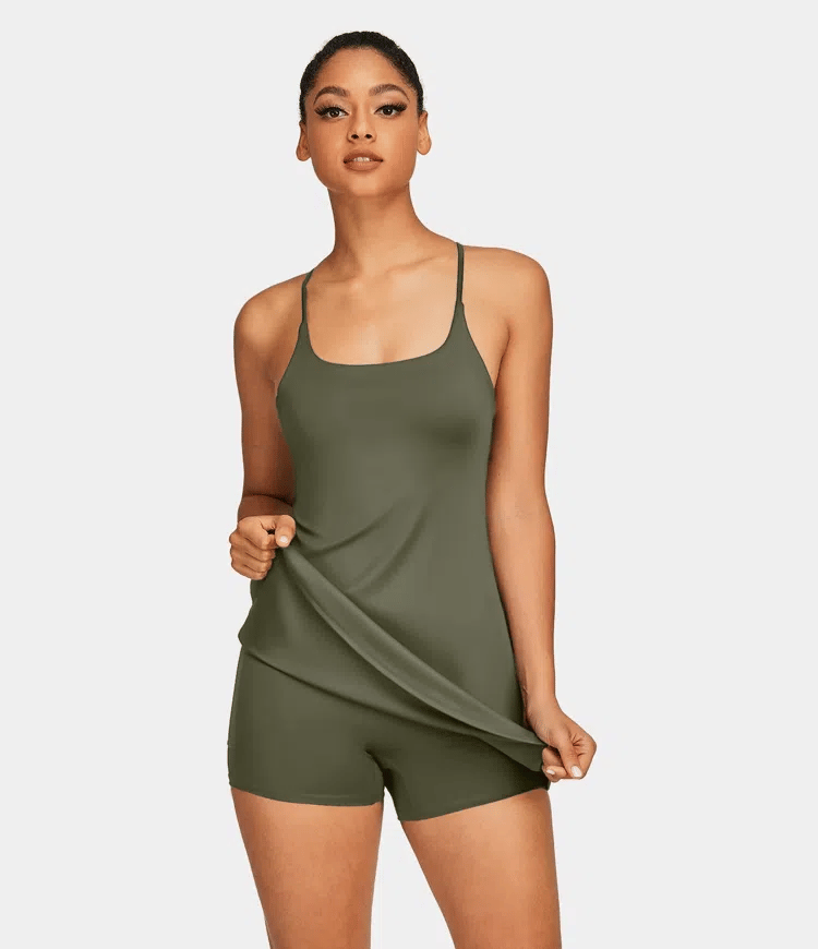 Softlyzero Plush Backless Active Dress-Easy Peezy