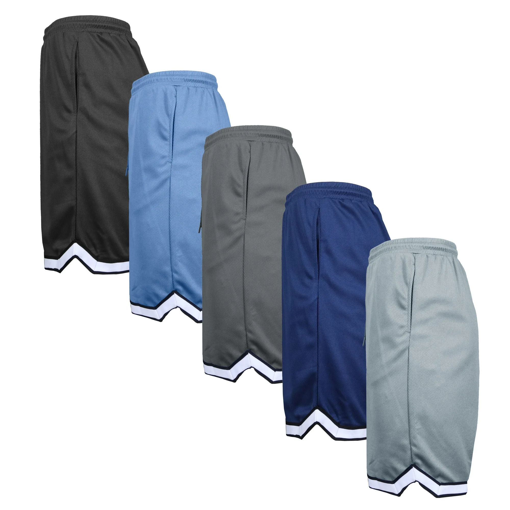 Men's 5-Pack Moisture-Wicking PerformanceActive Mesh Shorts Menswear