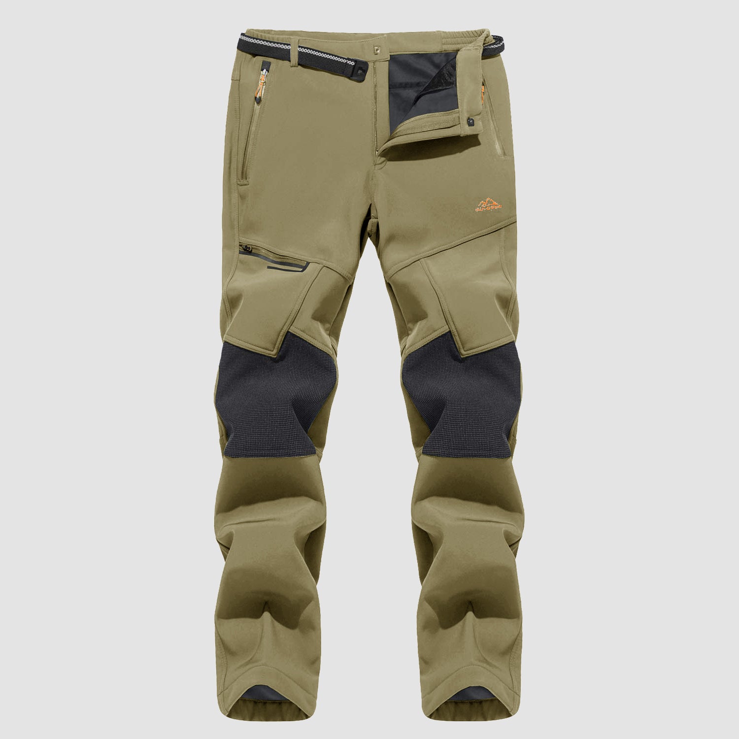 Men's Fleece-Lined Winter Ski Pants โ Water-Resistant with 4 Zip Pockets