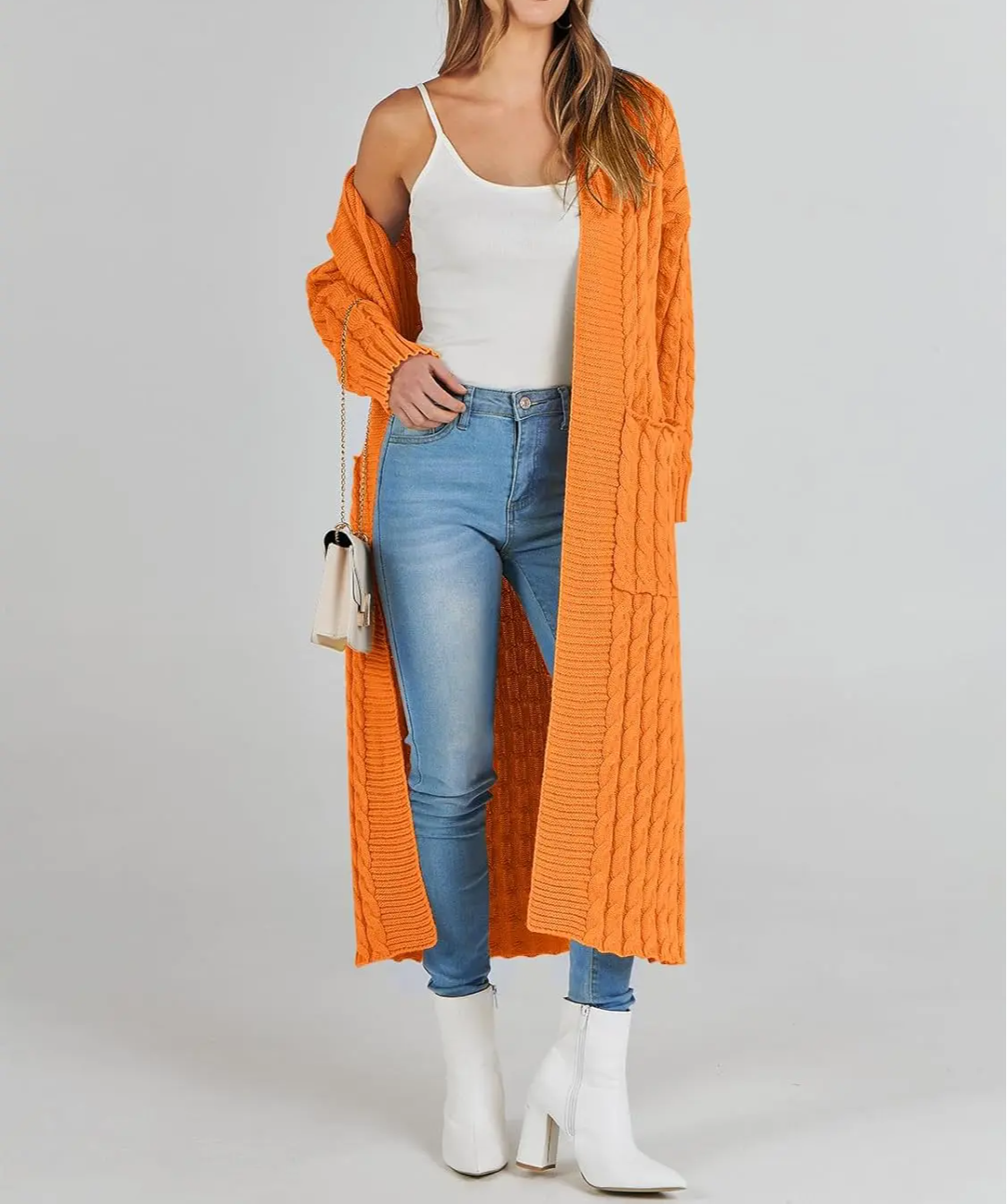 Women's Long Cardigan 2024 Oversized Coat Long Sleeve Open Cardigan Knitted Extra Long Coat Autumn Fashion Jacket Clothes
