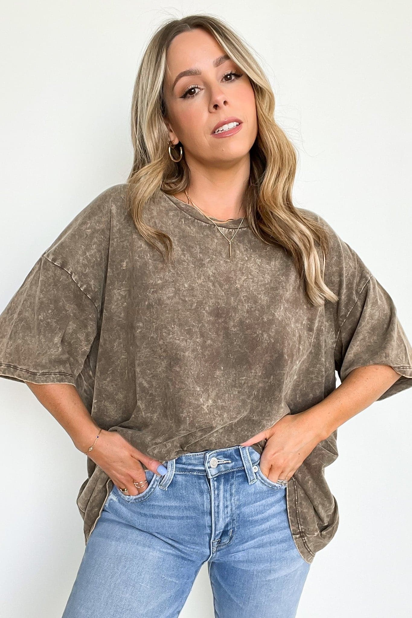 Weekend Awaits Mineral Wash Oversized Top - BACK IN STOCK
