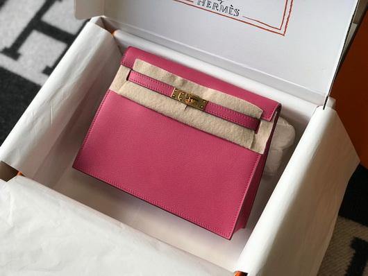 Replica Hermes Kelly Danse 22cm Leather Bag 20351 Plum
