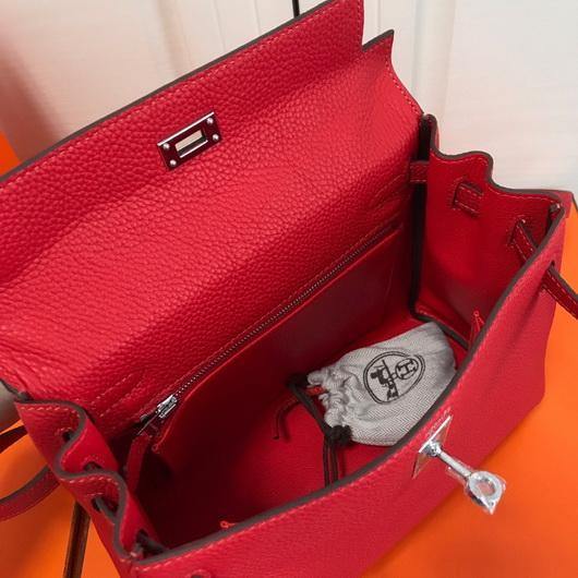 Replica Hermes Kelly Danse 20307 Designer Tote Shoulder Strap Bag Red