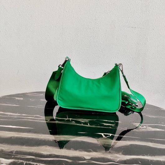 Replica Prada 1BH204 Prada Re-Edition 2005 Nylon Bag Green
