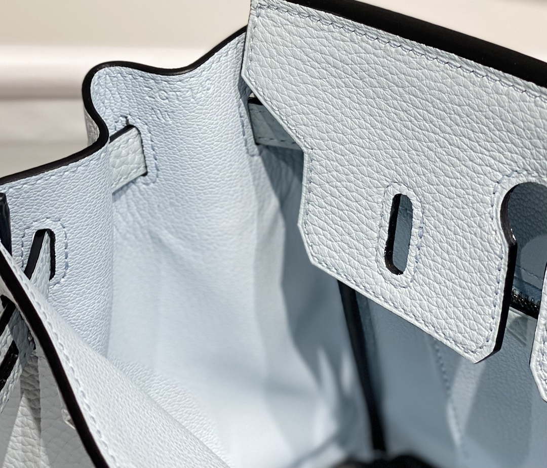 Replica Hermes Birkin Designer Tote Bag Togo Leather 28566 Blue Pale