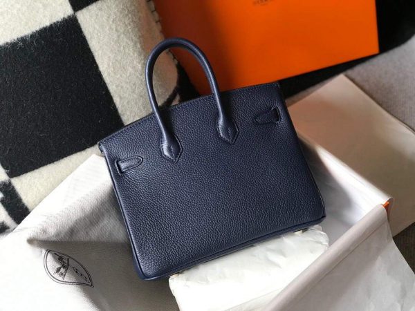 Replica Hermes Birkin Designer Tote Bag Togo Leather 28341 Dark Blue