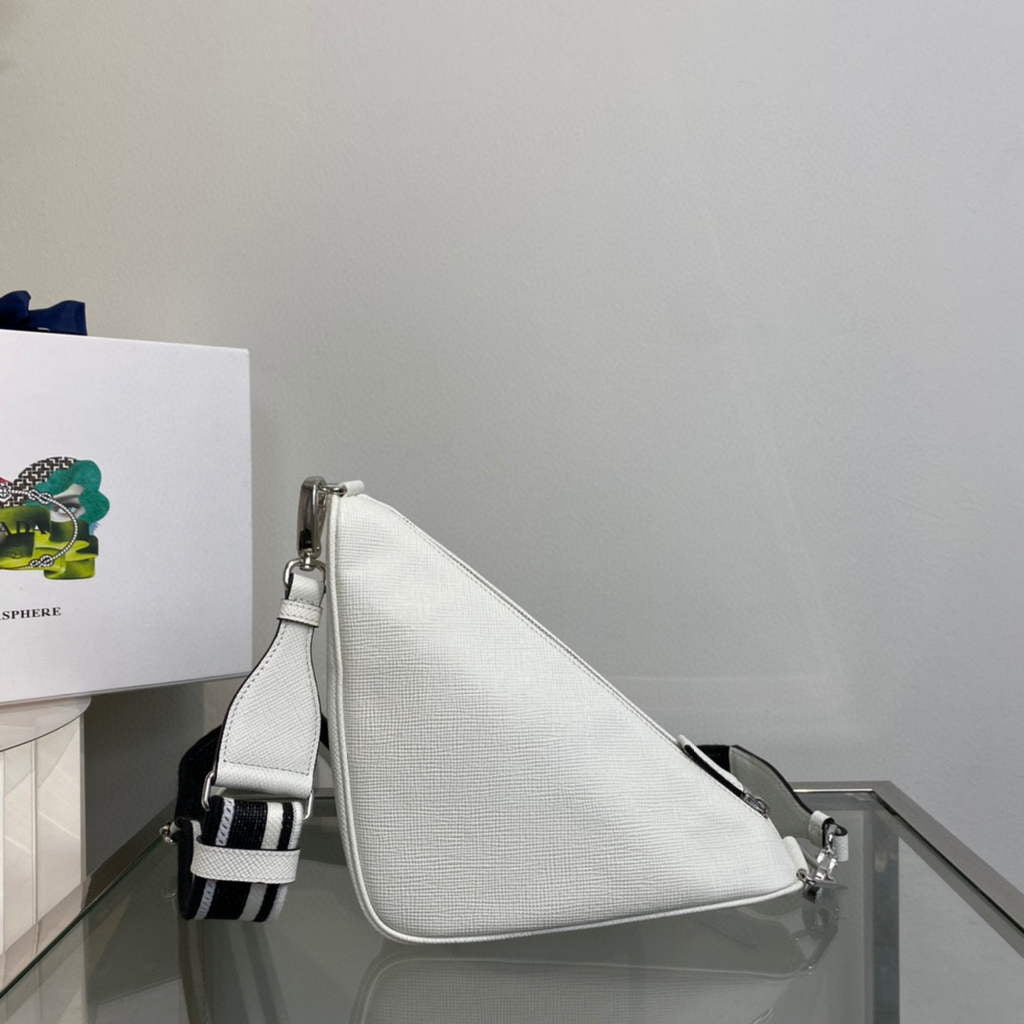 Replica Prada Saffiano Prada Triangle bag 2VH155 White