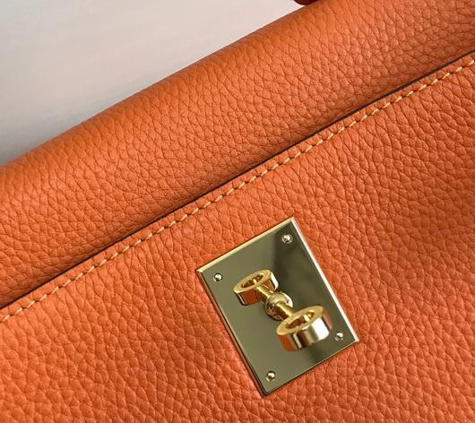 Replica Hermes Kelly Danse 20313 Designer Tote Shoulder Strap Bag Orange
